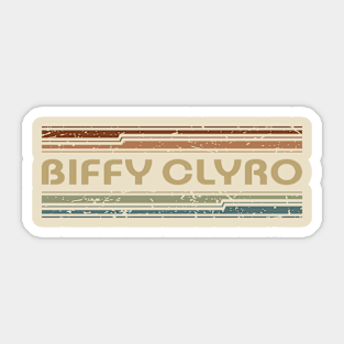 Biffy Clyro Retro Lines Sticker